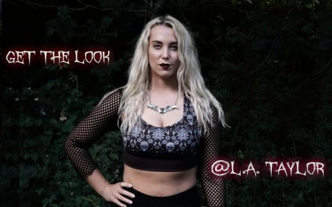 LA Taylor Skull Floral Damask Sports Bra